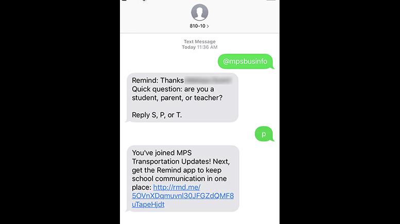 Text Message System for Schools